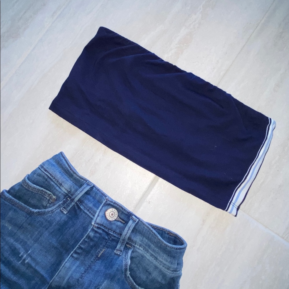Aerie Cropped Jersey Tube Top, Size M